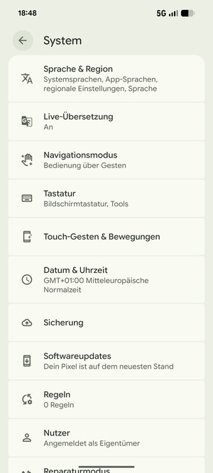 Wählen Sie Softwareupdates