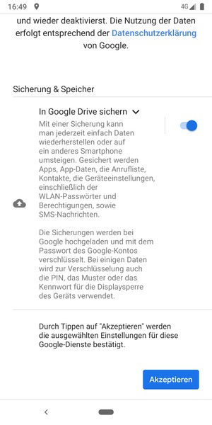 Wählen Sie Akzeptieren