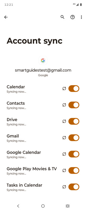 Your contacts from Google will now be synced to your phone