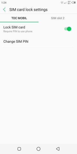 Select Change SIM PIN