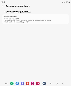 Se il tuo telefono è aggiornato, vedrai la seguente schermata