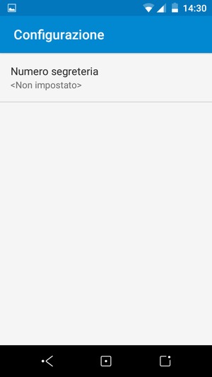 Seleziona Numero segreteria