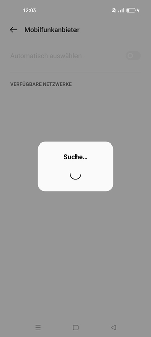 Warten Sie, bis die Suche abgeschlossen ist
