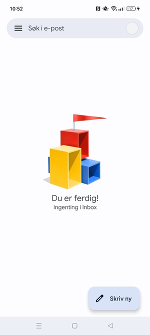 Kontoen er klar til bruk