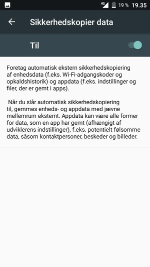 Vælg Tilbage-knappen