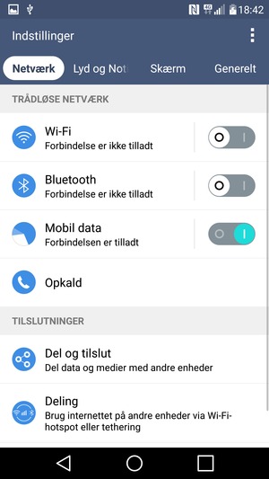 Vælg Generelt