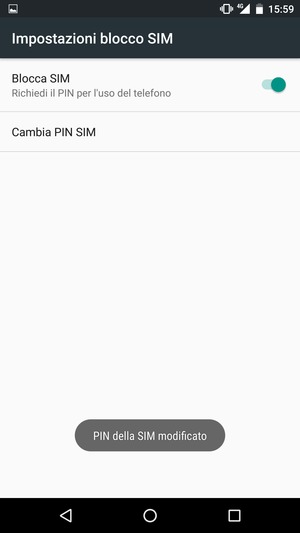 Il tuo PIN della SIM è stato modificato