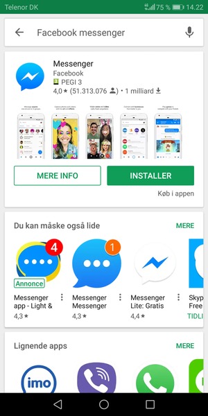 Vælg appen