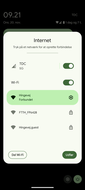 Slå Wi-Fi fra