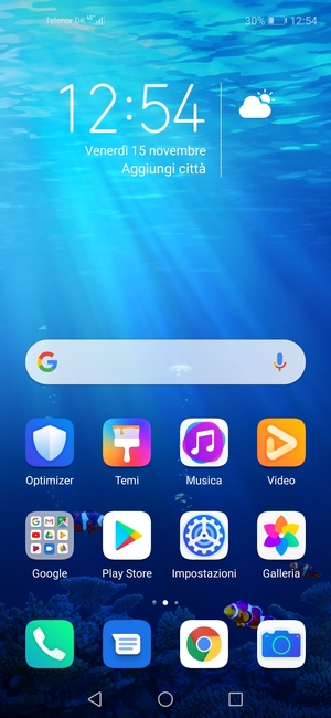 Seleziona il tasto App recenti