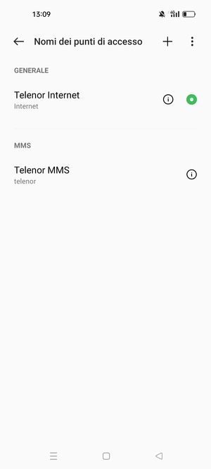 Seleziona il tasto Menu
