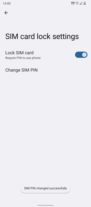 Your SIM PIN has been changed