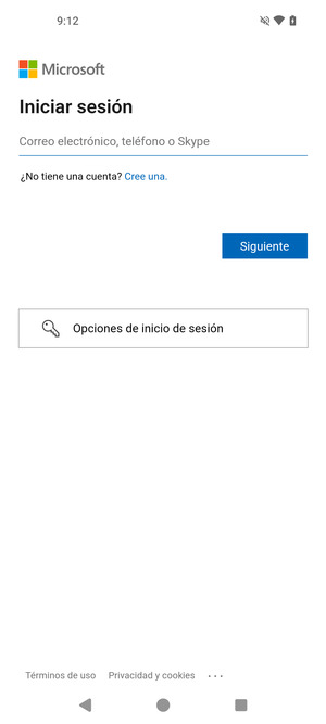 Introduzca su Dirección de correo electrónico y seleccione Siguiente