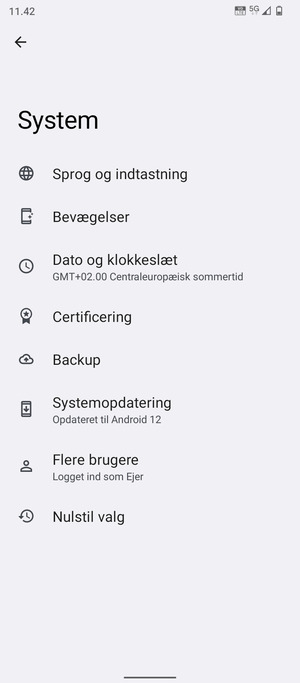 Vælg Backup