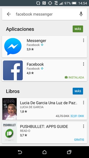 Seleccione la aplicación