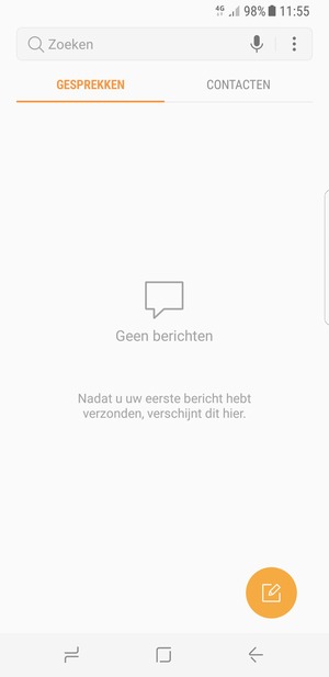 Selecteer de Menu-knop