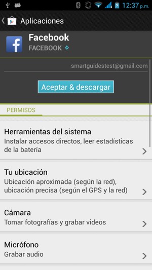 Seleccione Aceptar & descargar