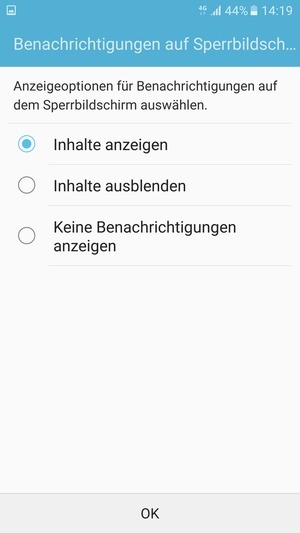 Wählen Sie die gewünschte Option und wählen Sie OK