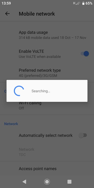 Wait for the search to finish