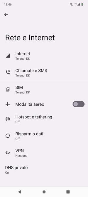 Seleziona SIM