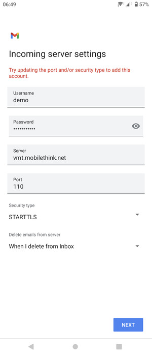 Select Security type