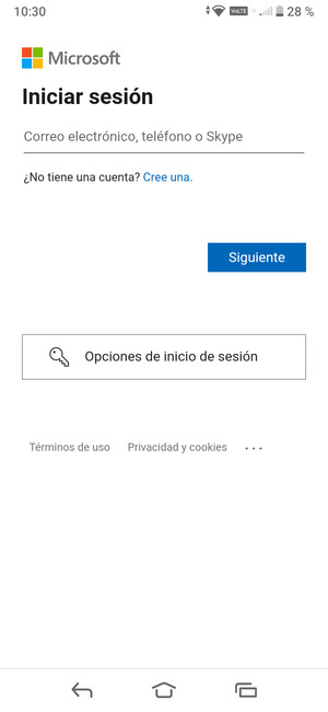 Introduzca su Dirección de correo electrónico y seleccione Siguiente