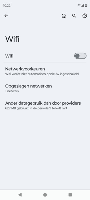 Schakel Wifi in