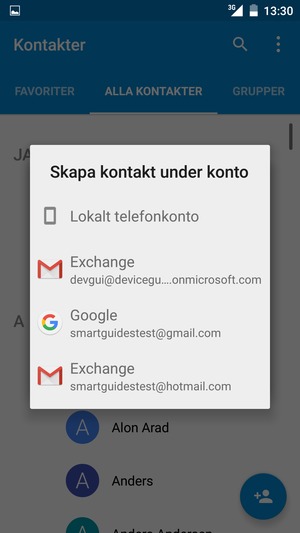 Tryck på ditt Google-konto