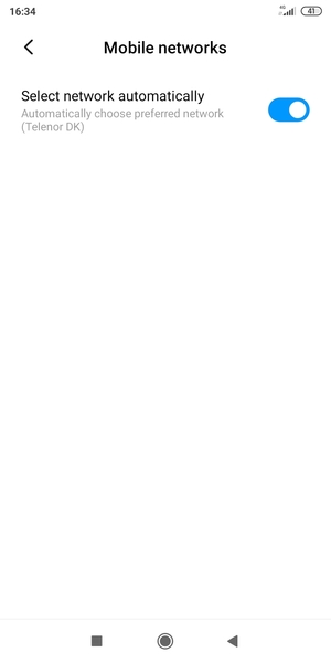 Turn off Select network automatically