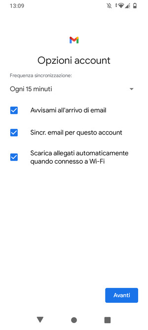 Seleziona Avanti