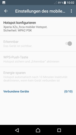 Wählen Sie Hotspot konfigurieren