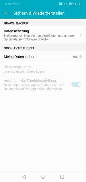 Wählen Sie Meine Daten sichern