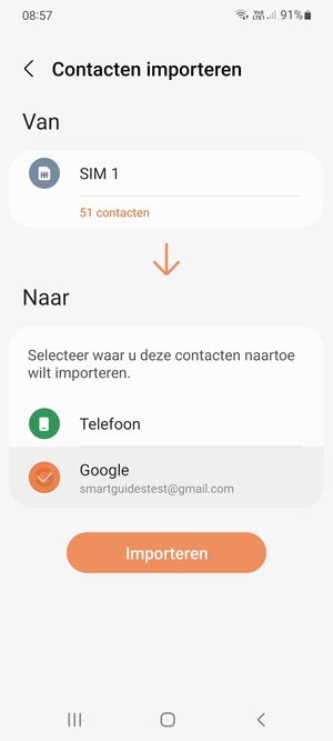 Selecteer Importeren
