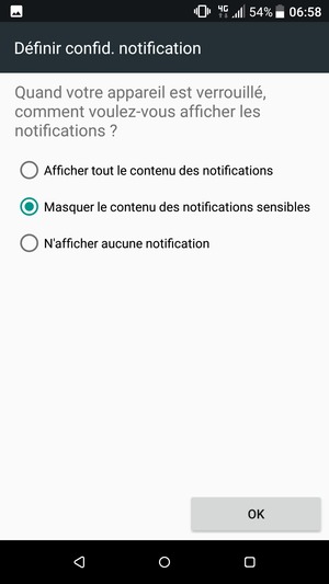 Sélectionnez votre option préférée et sélectionnez OK