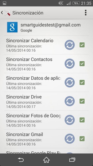 Su información será sincronizada