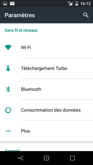 Sélectionnez Plus