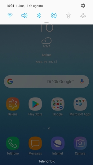 Deslice hacia abajo el menú superior de nuevo