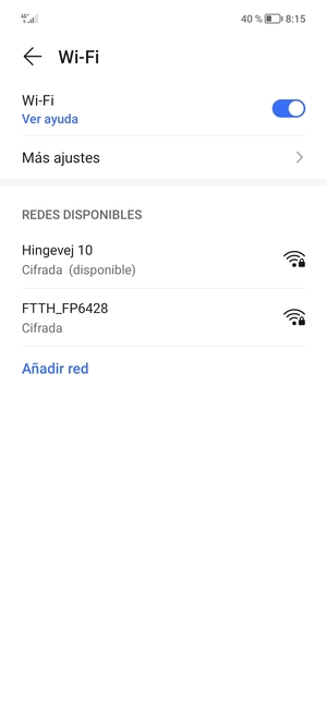 Seleccione la red inalámbrica a la que desea conectarse
