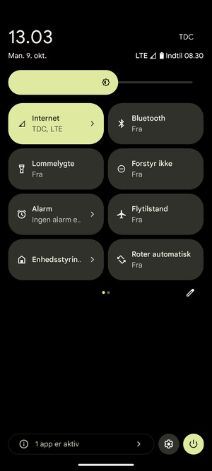 Swipe til venstre