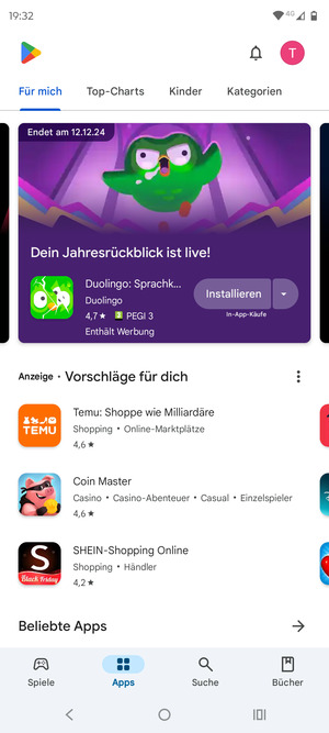 Wählen Sie Suche