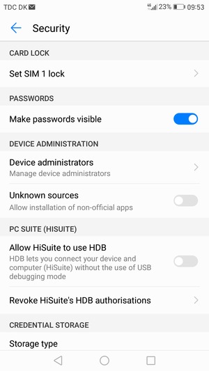 Select Set up SIM lock