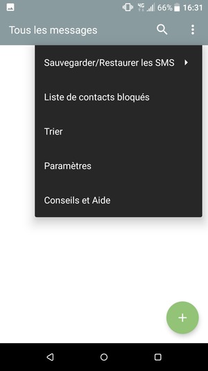 Sélectionnez Paramètres