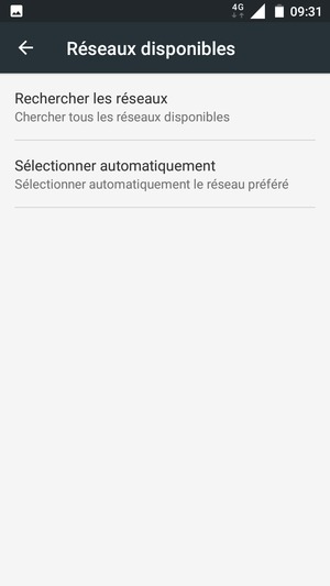 Sélectionnez Rechercher les réseaux