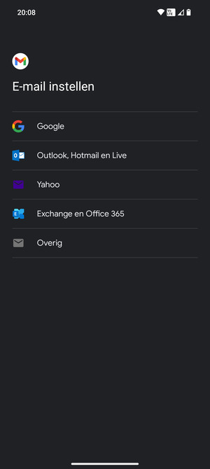 Selecteer Outlook, Hotmail en Live