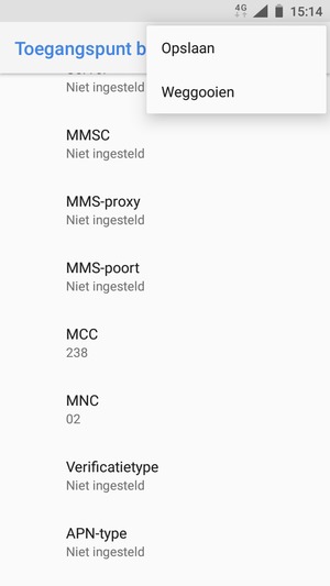 Selecteer Opslaan