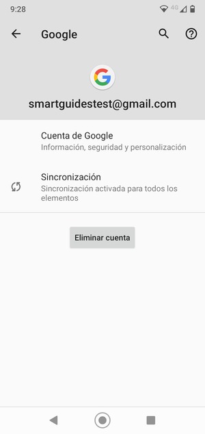 Seleccione Sincronización