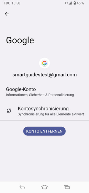 Wählen Sie Kontosynchronisierung
