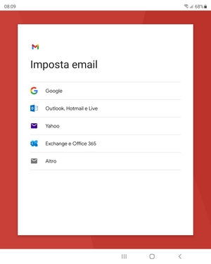 Seleziona Exchange e Office 365