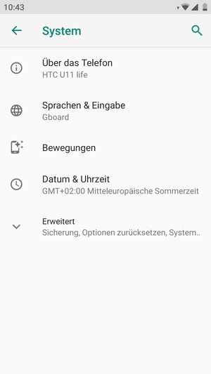 Wählen Sie Erweitert