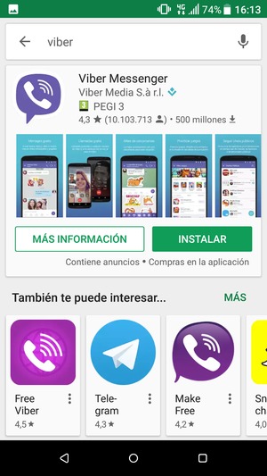 Seleccione la aplicación